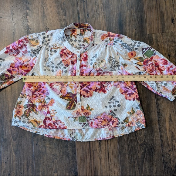 Pilcro Anthropologie Cropped Surf Blouse Size Small - Picture 8 of 9